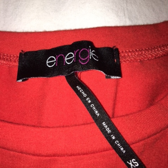 NWOT Energie Muscle Tee - Orange XS - Picture 2 of 5